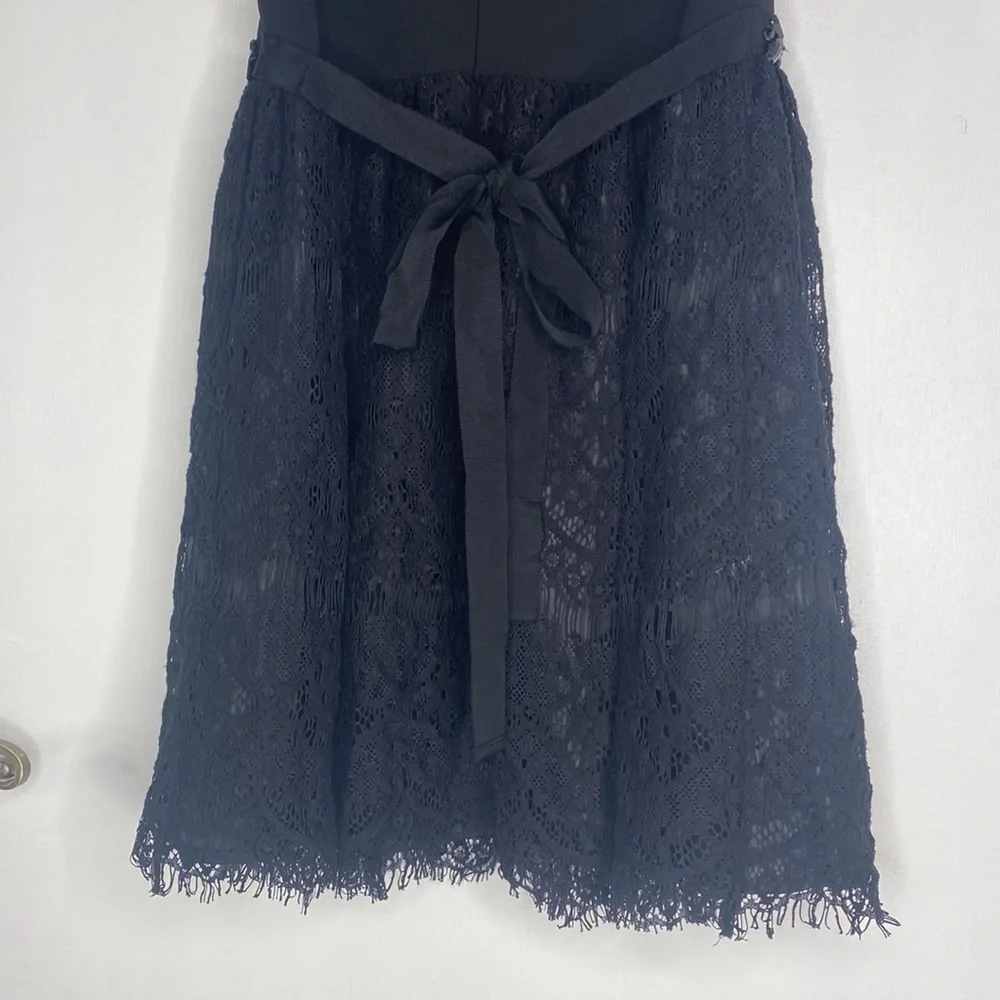 AYLA BLACK LACE JEWELED SLEEVELESS DRESS SIZE SMALL - Picture 6 of 9